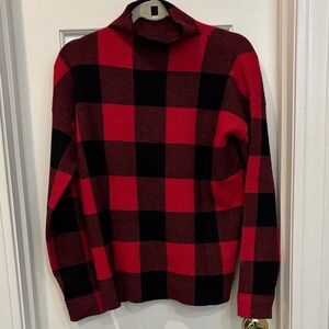 Tommy Bahama Red and Black Buffalo plaid Women's Sweater. Perfect with leggings
